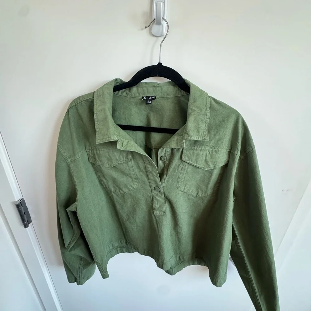 J.Crew Popover shirt in cotton-linen blend